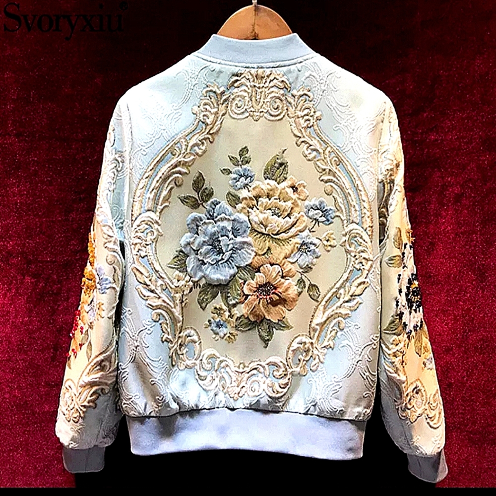 ❤️RESERVED. NWT Stunning Jacket with 3D Hand saw Flowers Beads. X - Picture 7 of 16